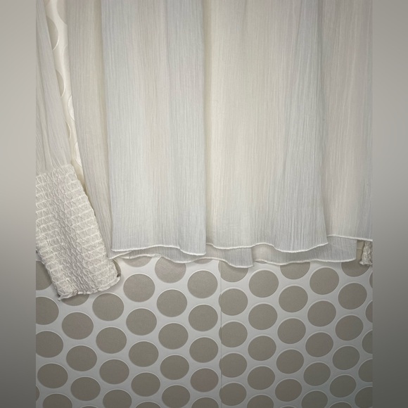 ZARA Basic women's ivory blouse  Size S. Elastic draped neckline and sleeves - Picture 7 of 15